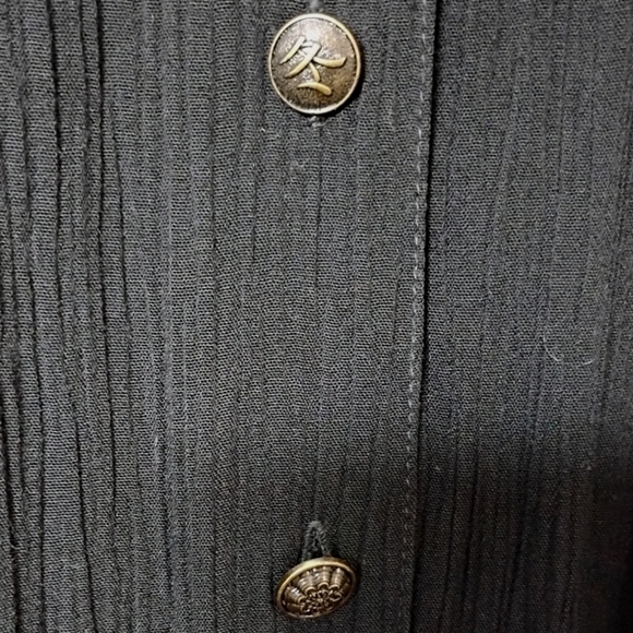 Vintage Sag Harbor Button Front Midi Skirt L Gauzy Lightweight 90s Classic New - Picture 5 of 9